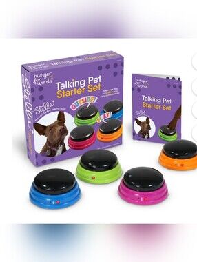 Hunger For Words Talking Pet Starter Set for Dog Training 4 Pack
